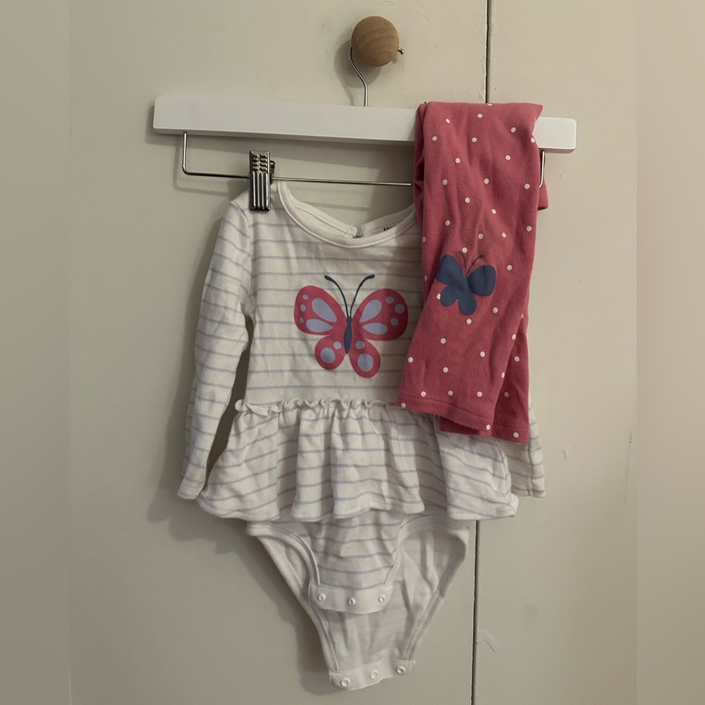 Pekkle Long Sleeve Onesie and Leggings Set